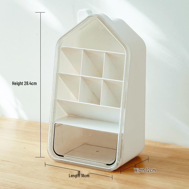 Triangular Large Capacity Plastic Pen Holder for Office Desktop