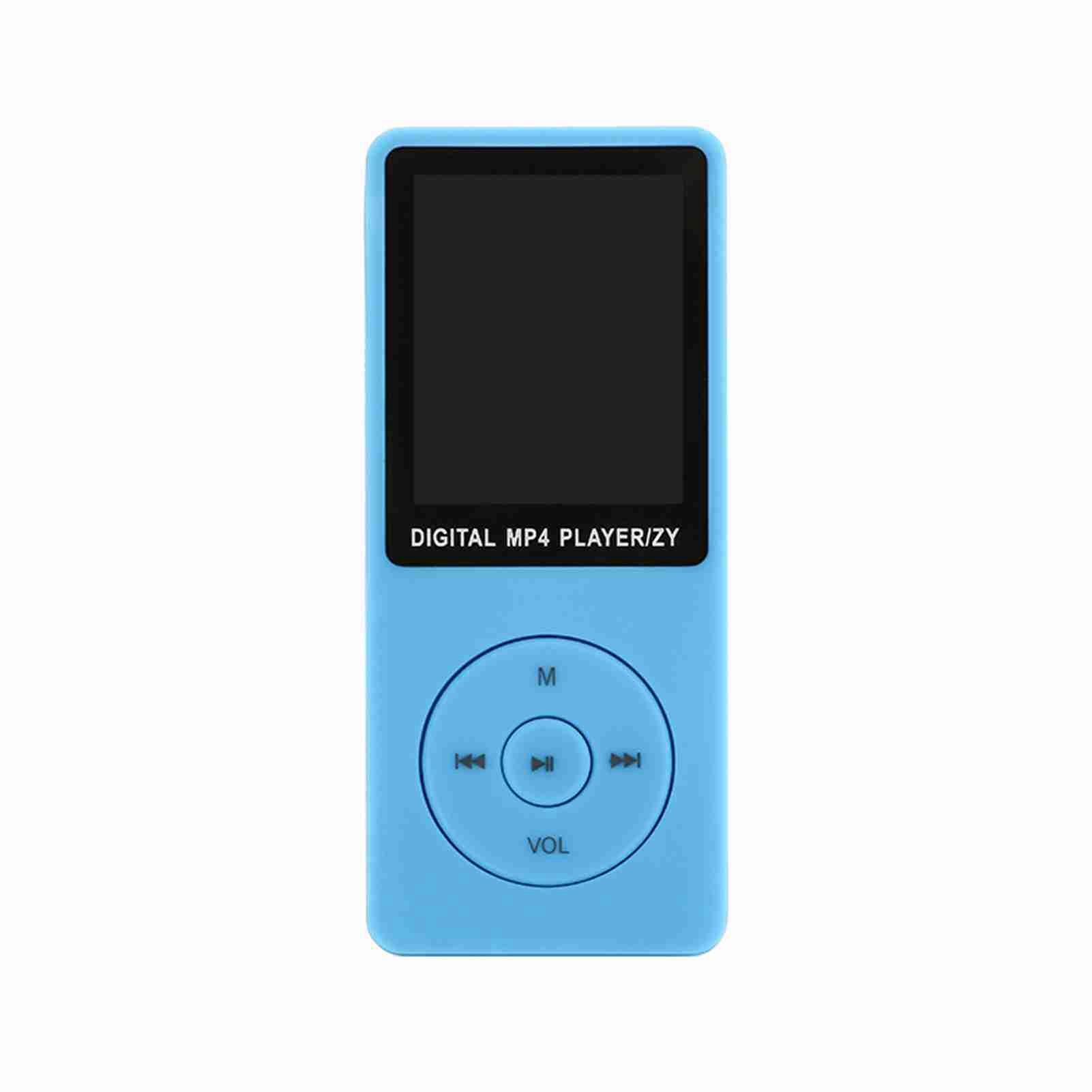

MP4 Player 1.8in Screen Ultra Slim Plug in Rechargeable Portable Music Player for Entertainment Learning синій