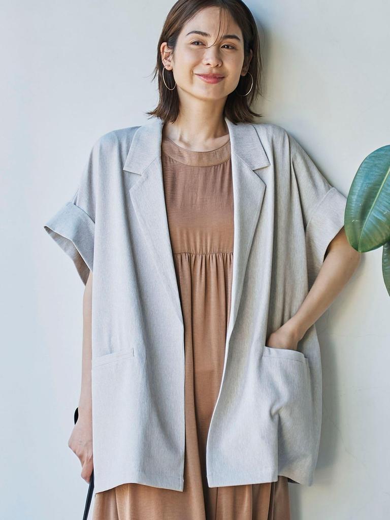 Cohen RONEL Linen-Like Half Sleeve Jacket, 76966430042, 2330 Beige (23), Small