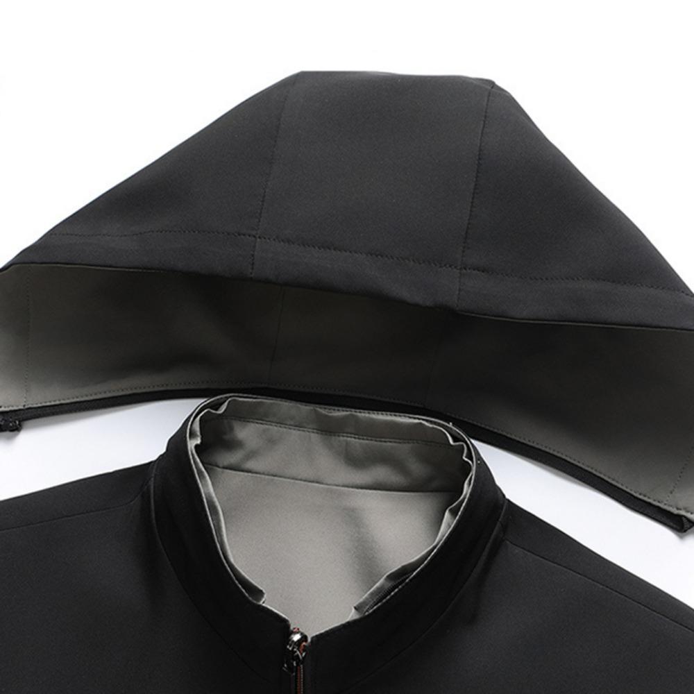 New Outdoor Men's Sports Solid Color Leisure High-grade Middle-aged and Elderly Wear Reversible Baseball Jacket