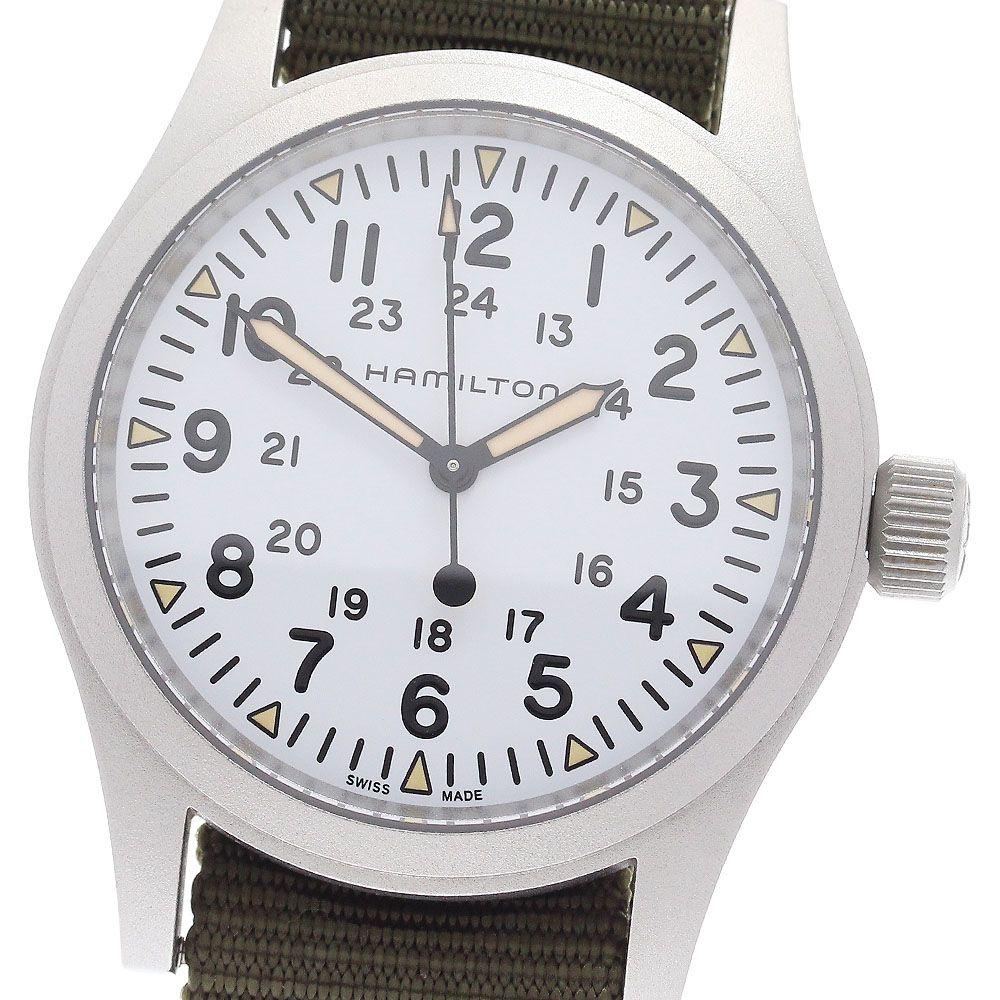 Used Hamilton HAMILTON H694390 Khaki Field Mechanical Manual Winding Men's Very Good Condition _958447