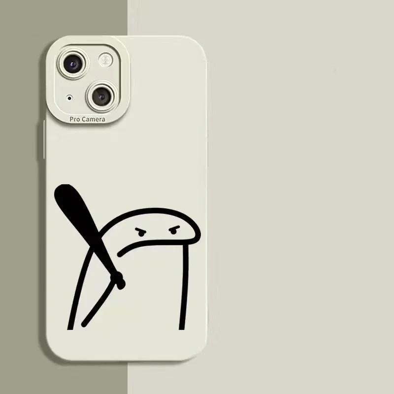 

Cute Cartoon Matchman Phone Case For iPhone 15 11 12 13 14 Pro Max XR XS X 7 8 15 14Plus SE Matte Soft Silicone Protection Cover iPhone XR
