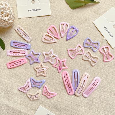 Korean-Style Sweet Dopamine-Colored Girls' Bangs Hair Clip Women'S Small Colorful BB Hair Accessory