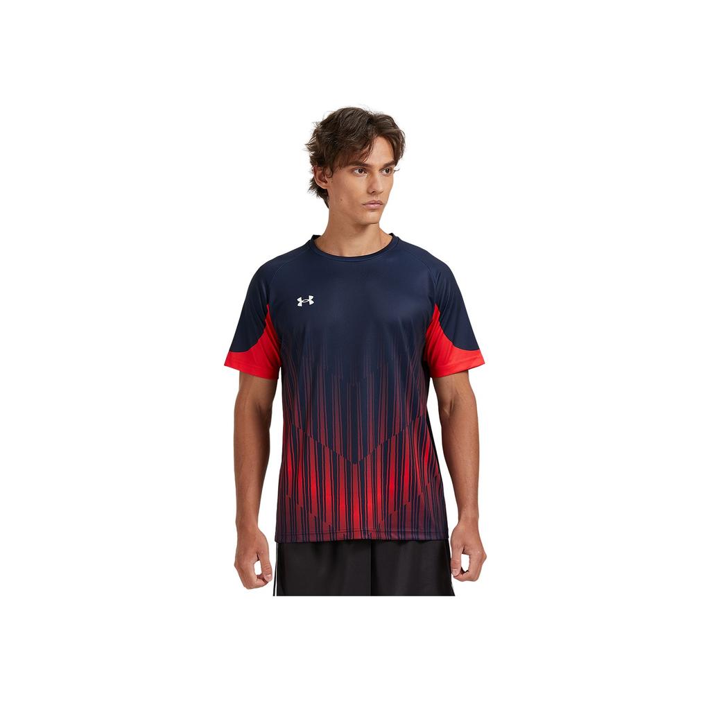 Under Armour Simple Logo Print Fitness Running Cycling Crew Neck Short Sleeve T-Shirt Unisex Tops Navy-Blue 24500507-409
