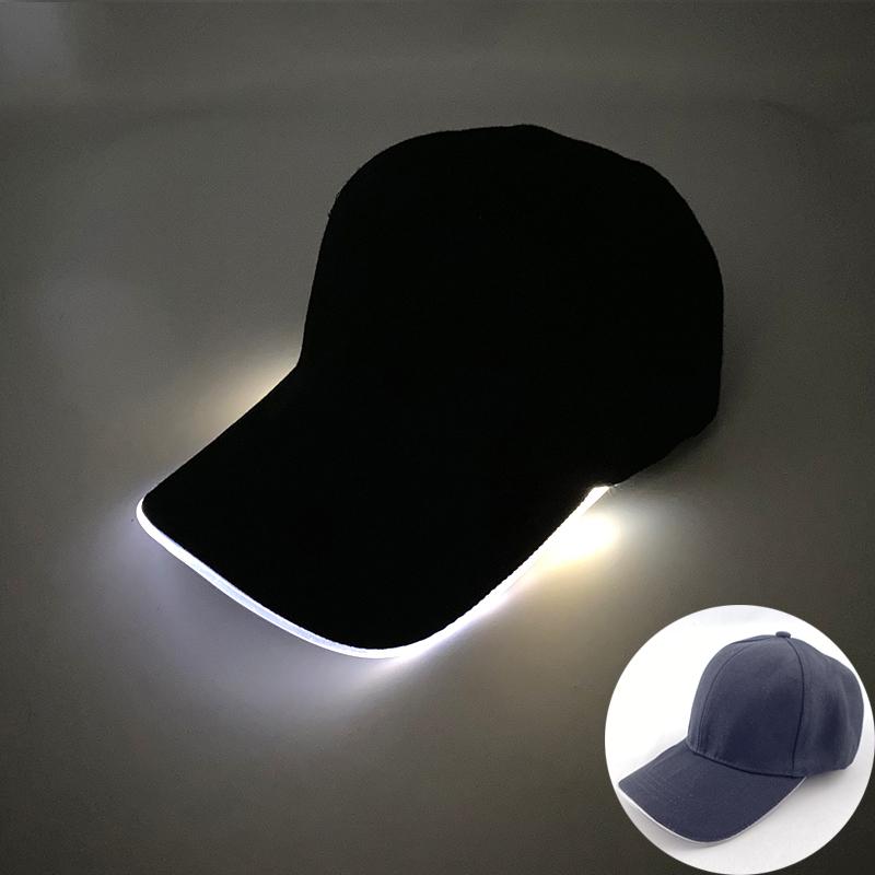 Fashion Glowing Baseball Cap LED Light Up Hiphop Hat Bar Club Props Fluorescent Hat Men Women DJ Dance Supplies Costume