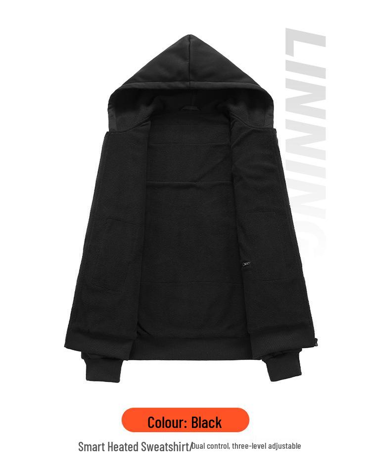 קפוצון גברים מחמם עם רוכסן - חולצת ספורט מחוממת קז'ואלית, סגנון חדש, קרדיגן בצבע אחיד