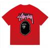Tricou Bumbac Classic cu Imprimeu Ape Lightning Unisex Mânecă Scurtă Croială Largă Îmbrăcăminte Casual