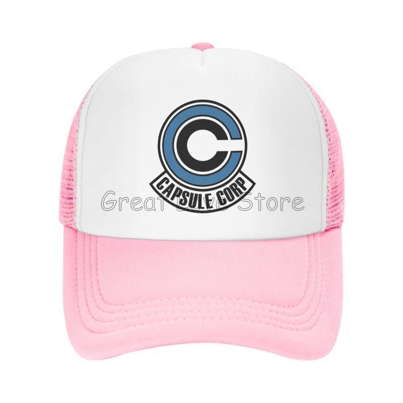 Capsule Corp Mesh Baseball Caps Unisex Hip-Hop Trucker Hat Anime DBZ Dad Hat Adjustable Racing Cap Summer Trucker Snapback Hats