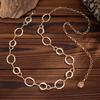 Stile Punk Catena Metallizzata Pieghettata in Vita Gioielli per il Corpo Regolabili Oro Argento Accessori Sexy per Donne Stile Etnico Retrò Cinture per la Vita