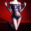 Sexy Oil Shiny Jumpsuits Women Body Stockings Glossy Onesie Open Crotch Pantyhose Erotic Lingerie Smooth Bodysuit Night Clubwear