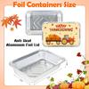 40 Fall Thanksgiving Leftover Containers with Lids, Thanksgiving to Go Food Containers Tin Foil Aluminum Thanksgiving Cookie Treat Containers for