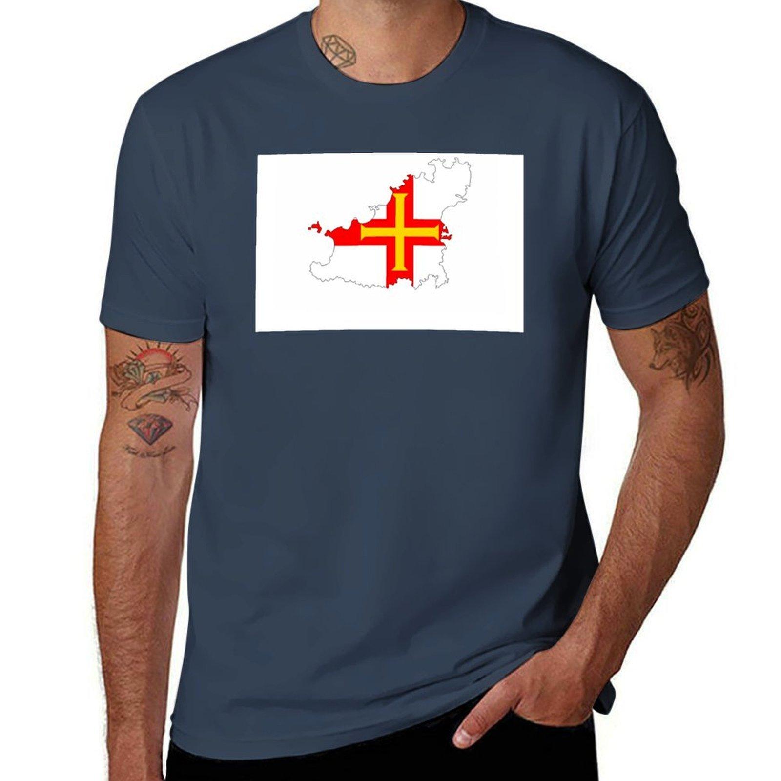 guernsey flag map TShirt Plus Size Short Sleeve TShirt S