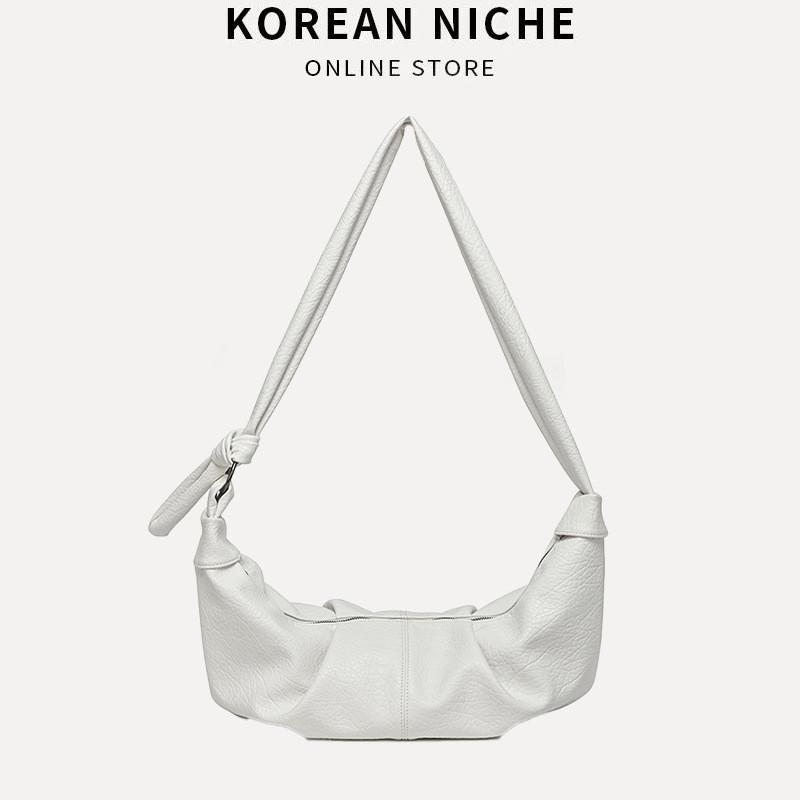 IELGY Ladies Dumpling Bag Soft Leather Diagonal All-Match Casual Large Capacity