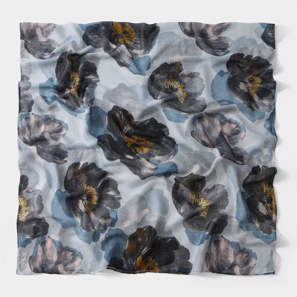 Light Weight Watercolor Printed Shawl Hijabs Soft Breathable Headscarf Women Scarf Silk Scarves new Scarf &Wrap