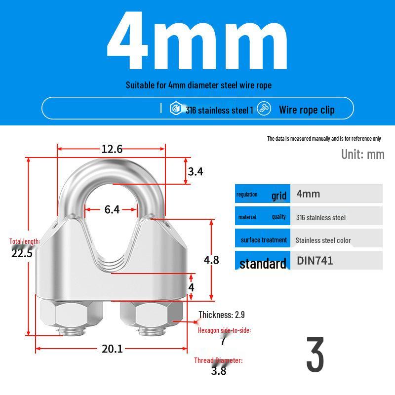 Galvanized Steel Wire Rope U-Clamps