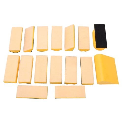 Sanding Blocks, 16-Piece Self-Adhesive Durable Sanding Block Set for Car Repair