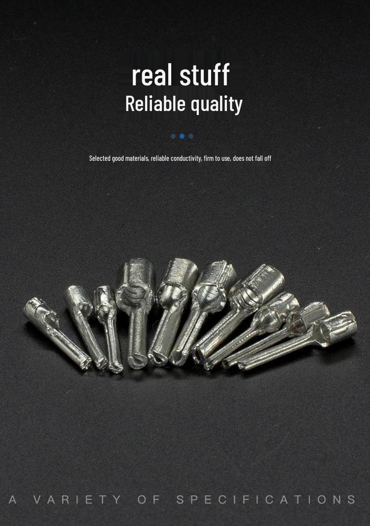 CJH Cold-Pressed Copper Pin Terminal Wire Lug PTN1.25/2/5.5-9/10/13/18 Pin Type Bare Terminal Wiring