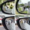 TORMEN Round Car Blind Spot Mirror, Auxiliary Mirror, For Driving, Backward, 360°, Angle Adjustment Freely (Black, 2 Pieces)