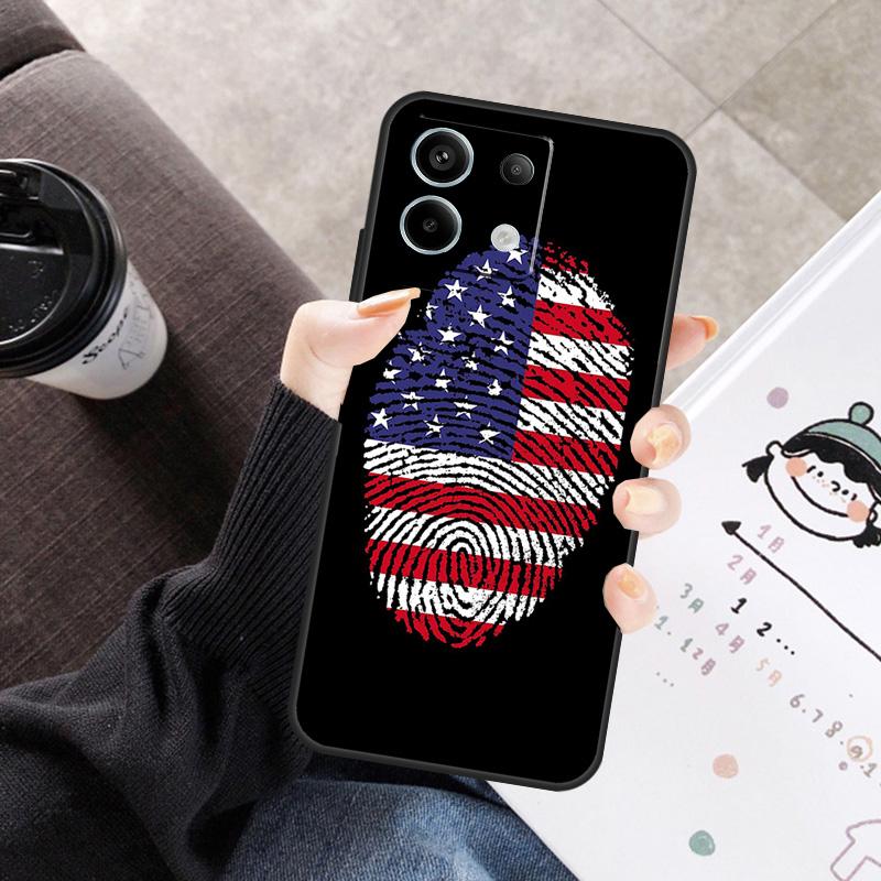 Nationale Flagge Fingerabdruck Hülle Für Xiaomi Redmi Note 14 13 10 11 12 15 Pro Plus Hülle Für Redmi 15C 13C 12C 10C 14C 15