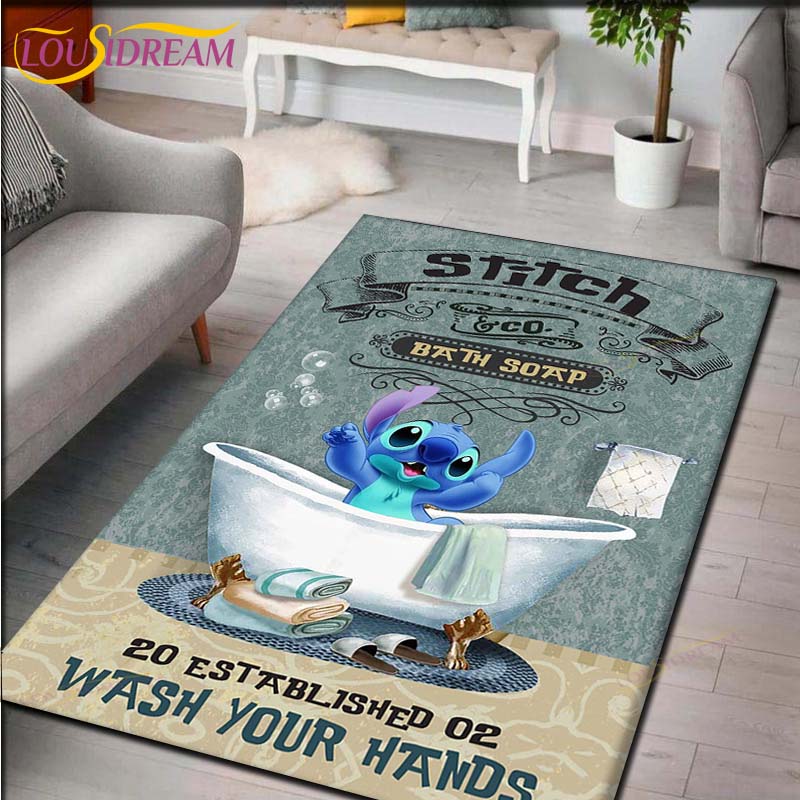 Cartoon Anime Stitch dywan do salonu rysunek sypialnia maty podłogowe dywan do zabawy dla dzieci kuchnia łazienka mata antypoślizgowa!