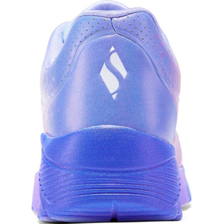 Skechers Kinder Uno Bequem Vielseitig Rutschfest Langlebig Niedrig geschnittene Freizeitschuhe Kinder Sneaker Blau Lila 310486L-BLMT