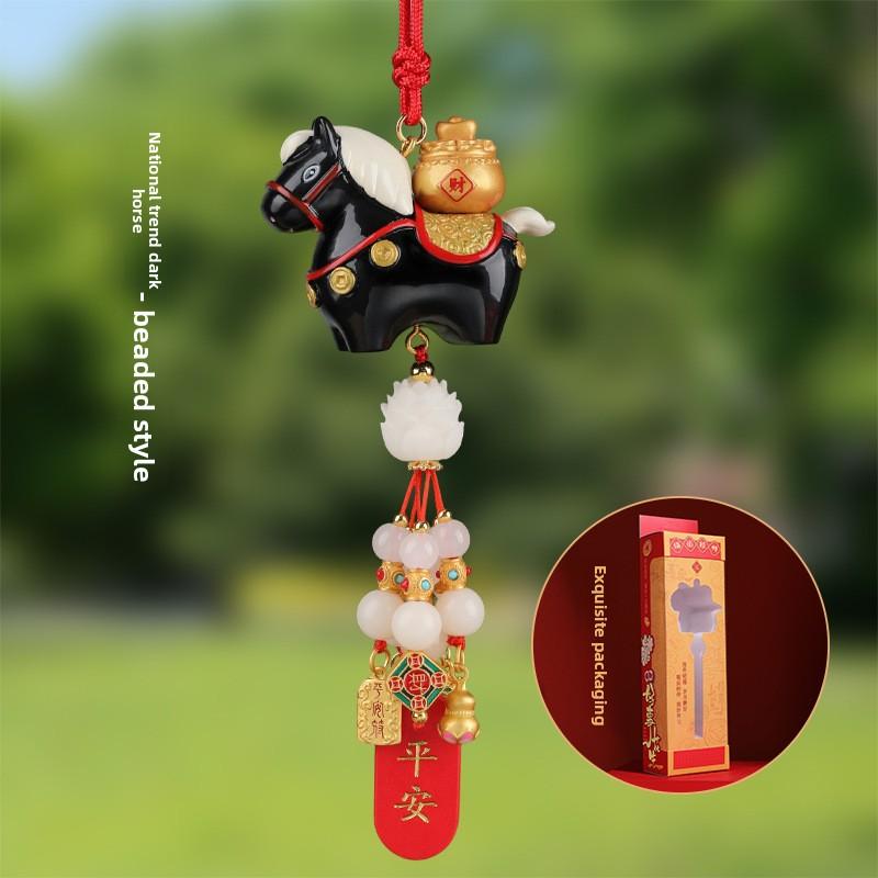 Car Rearview Mirror Hanger, Interior Decoration Pendant, Automotive Supplies, for The Year of The Horse New Year