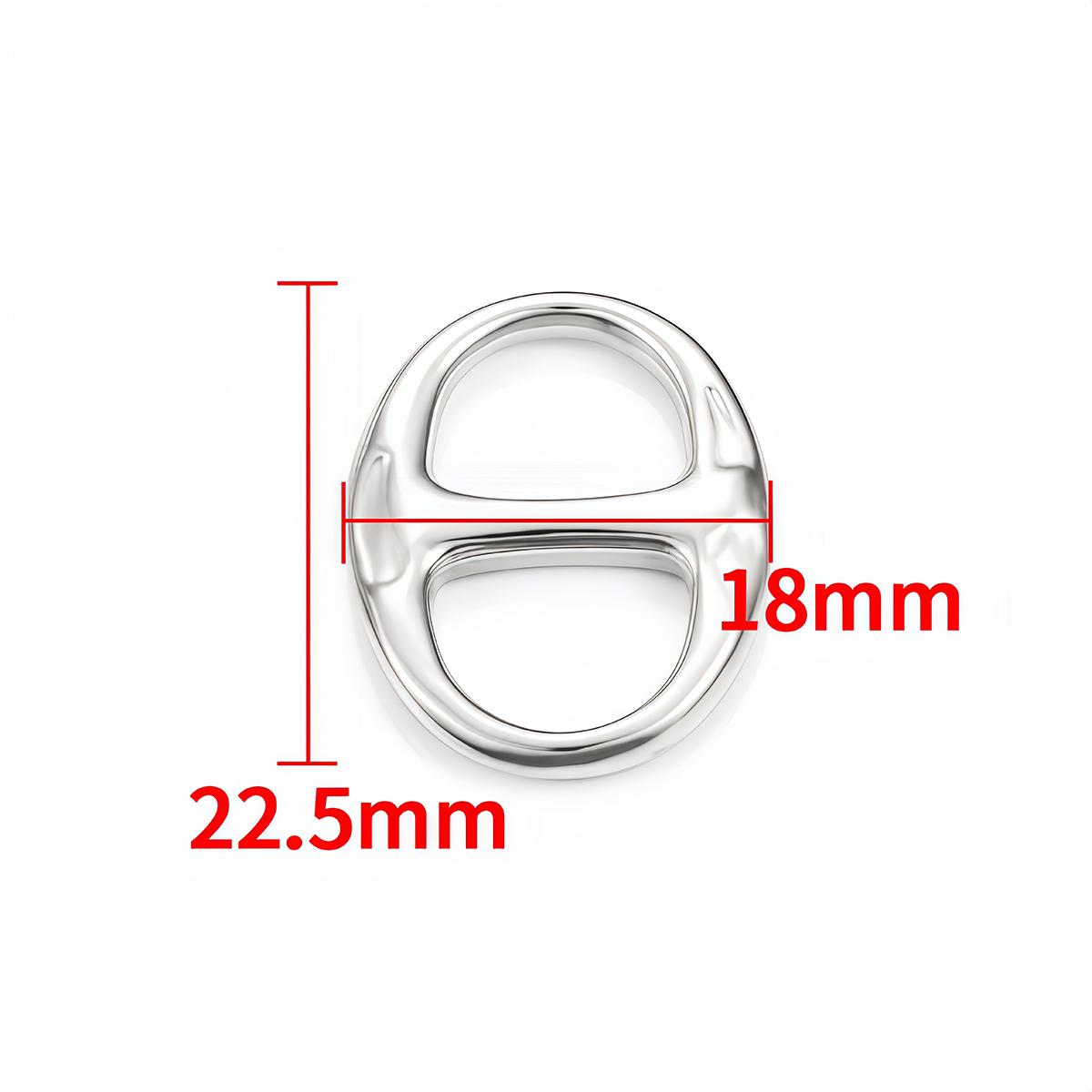 2-5Pcs Stainless Steel Pendants Oval Jewelry Connector Charms Non-fading for DIY Handmade Bracelet Necklace Findings Accessories 2 PCS