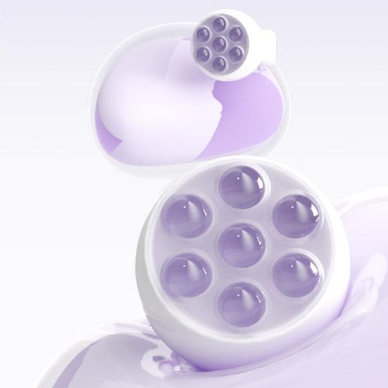 Jade Roller Face Massager Ice Roller Facial Guasha Tool 360 Degree Rotate Handheld Faux Crystal Ball Massager for Lift Firming Neck Skin Tightening