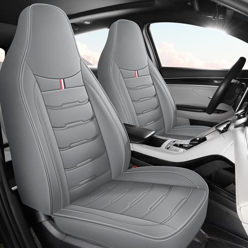Universal Full Leather Sport Car Seat Cushion Cover - All-Season Fit