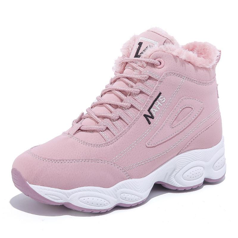 Winter new ins velvet dad sports trendy shoes student high-top warm cotton shoes