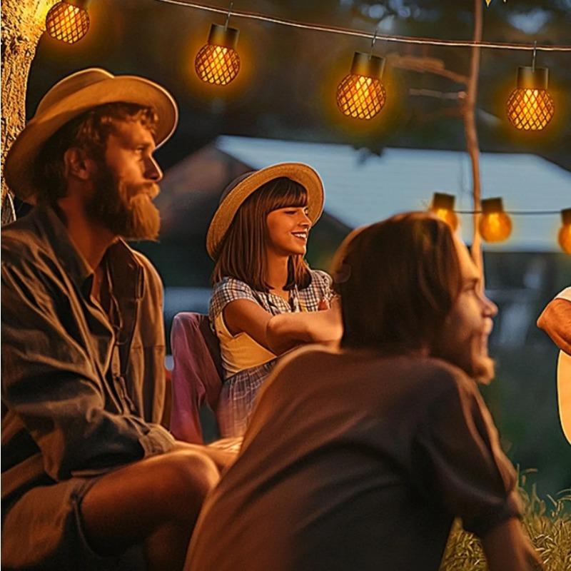 Solar LED Outdoor Flame Effect Hanging Lantern Out Waterproof Garden Decoration Lamp Solar Fairy Light For Patio Garden Yard