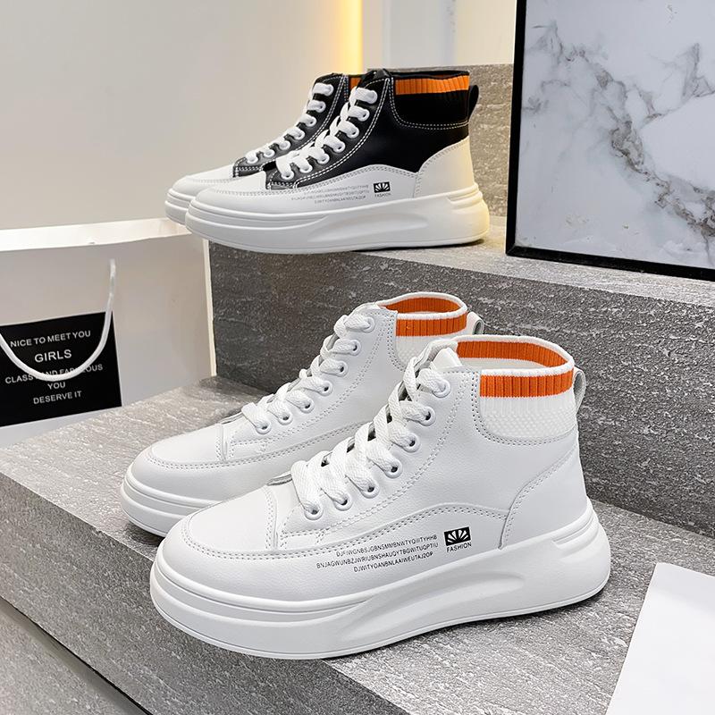 High-top Soft-soled Women's New Autumn Xiaoxiangfeng Shoes Ins Versatile Sports and Leisure Board Shoes