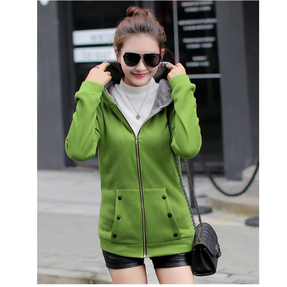 Women's Zip Up Hooded Fleece Lined Hoodie Jacket Loose Fit Thick Warm Plus Size Outerwear Coat