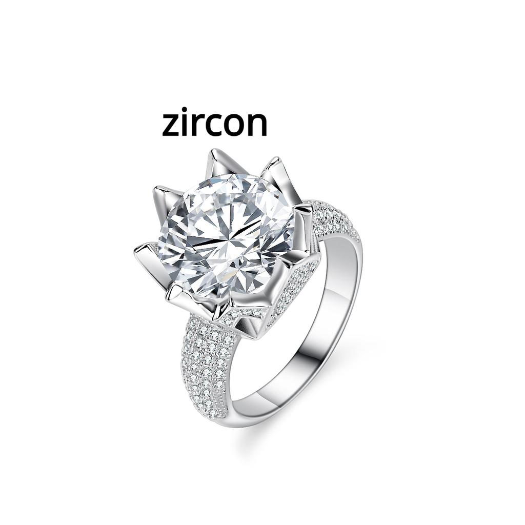 S925 Silver Ring Moissanite Moissanite 5 Carat Engagement Ring Wedding Ring Gift for Girlfriend Exquisite Jewelry Gift
