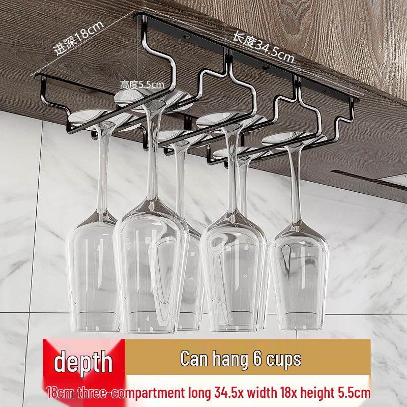 Stainless Steel Hanging Wine Glass Rack for Upside-Down Storage