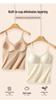Seamless No-Bra Camisole: Flattering Ice Silk with Fixed Cups
