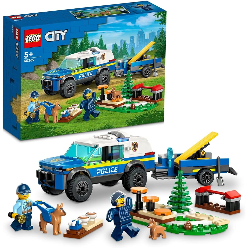 LEGO City Police Dog School Building Set Educational Toy for Kids Ages 5-8 Block Playset 60369