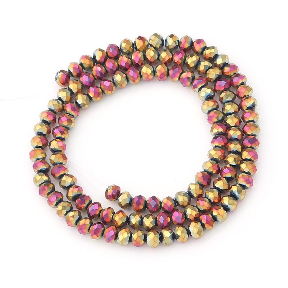 3 4 6 8 10mm Faceted Crystal Beads Red Colorful Glass Loose Spacer Beads For Jewelry Making DIY Bracelet Necklace Accessories