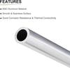 Edinstry Aluminum Round Tube, Aluminum Tube, Length 11.8 Inches (300 Mm), Width 1.0 Inches