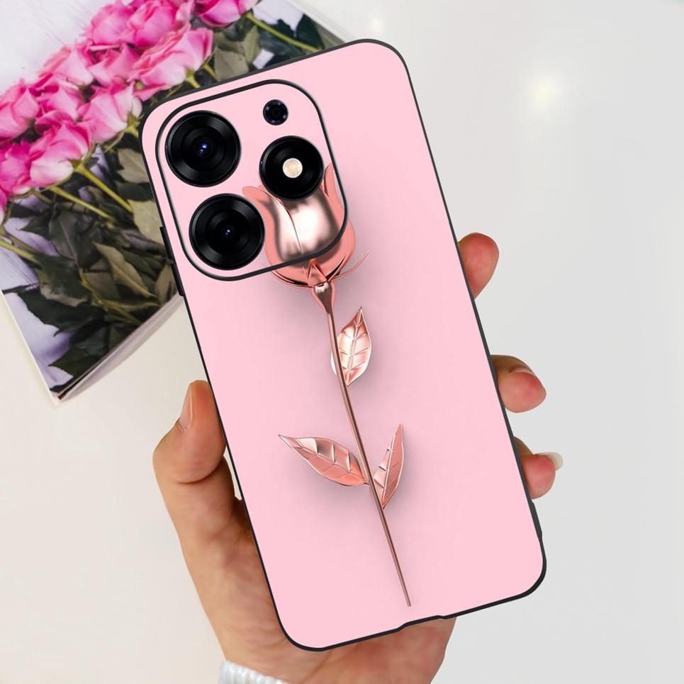 For Tecno Spark 10 Pro Spark 10C Case  Spark 9 Pro Spark 8c spark 7 Back Cover Bumper Clear Soft TPU Silicone Cute Cat Cartoon