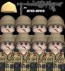 MOC WK2 Italienische Soldaten Figuren Bausteine Italien Armee Infanterie Offizier Waffen Pistole Umhang Helme Panzerkanone Steine Spielzeug