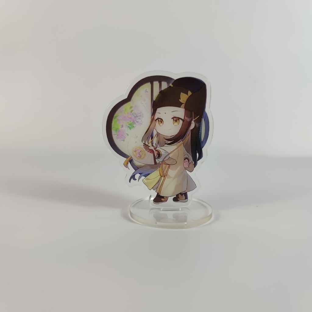 8cm Anime Mo Dao Zu Shi Figure Action Mini Acrylic Toy Wei Wuxian Lan Wangji Standing Model Desk Decor Christmas Gift