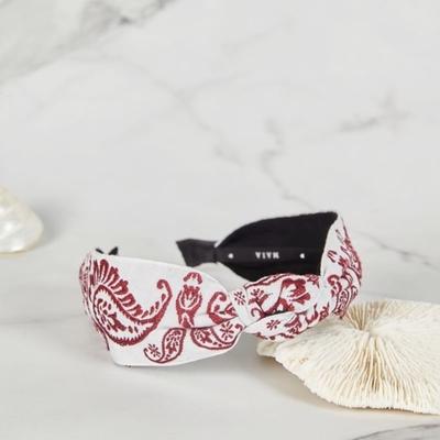Paisley Hairband - Knotted Wine