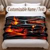 Tema Corse Automobilistiche Coperta Morbida Personalizzata Nome Personalizzato Stampa Testo Coperta Calda Decorazione Divano Casa Camera da Letto