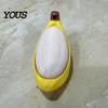 Commuter Stress Relief Toy Keychain Pendant, Peeled Banana with Thickened Stainless Durable Steel Ring, Portable for Keys Backpacks Schoolbags