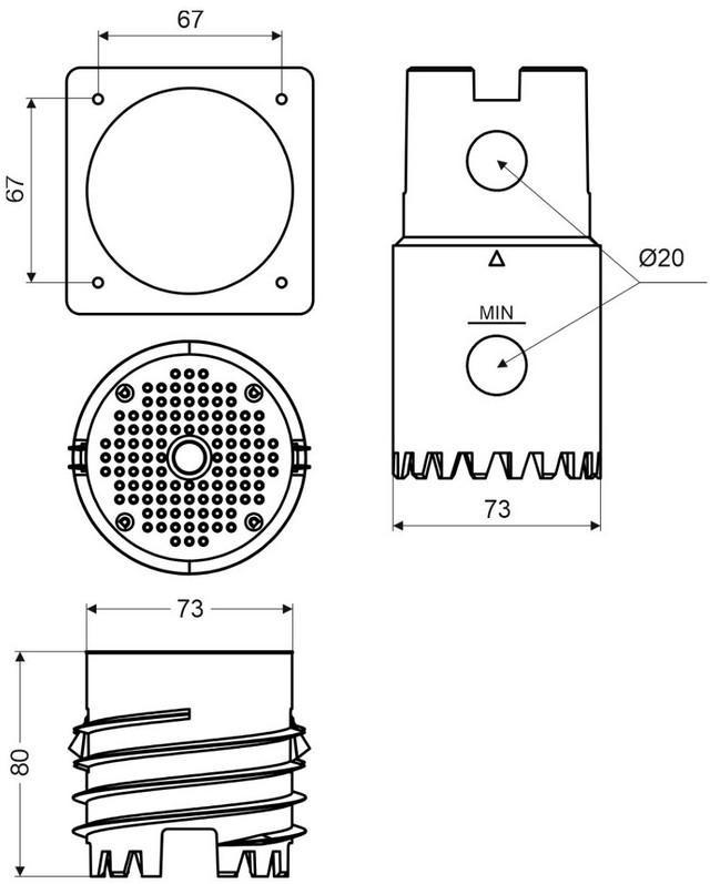 KOPOS MDFZ80/VDZ_KB Final Insulation Electrical Box with Hole Saw