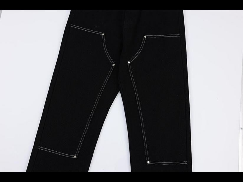 Men's Star Embroidered Casual Jeans - High Street, Loose Fit, Hip Hop Style