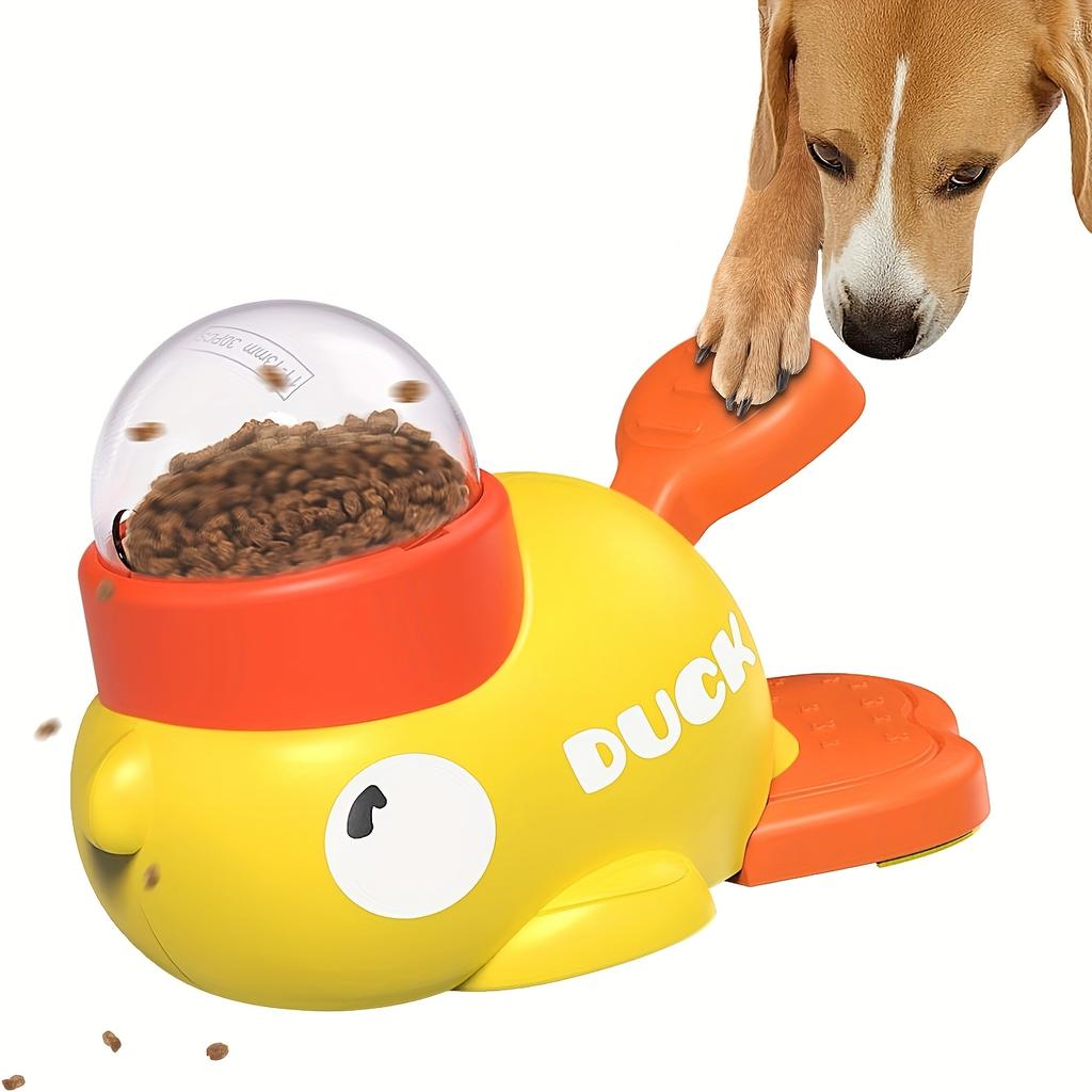 Interactive Dog Snack Dispenser Toy - Slow Feeder Puzzle Feeder, Duck Design, Encourages Healthy Eating & Mental Development, Perfect for All Breed