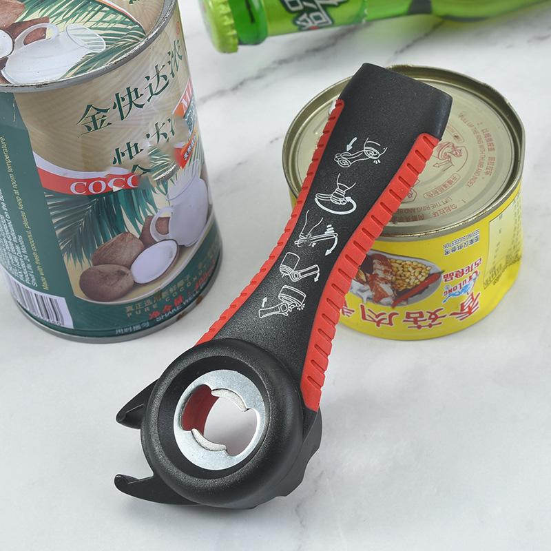 5 In 1 Multi-function Bottle Opener Stainless Steel Can Bottle Open Plastic Jar Opener Beer Good Kitchen Tools For Bartender
