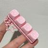 Polka Dot Pattern Fidget Keychain 3/4/6/9 Keys Bag Pendants New Keycap Fidget Toy  for Adult Kid
